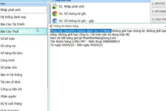 Phần mềm kế toán Smartpro